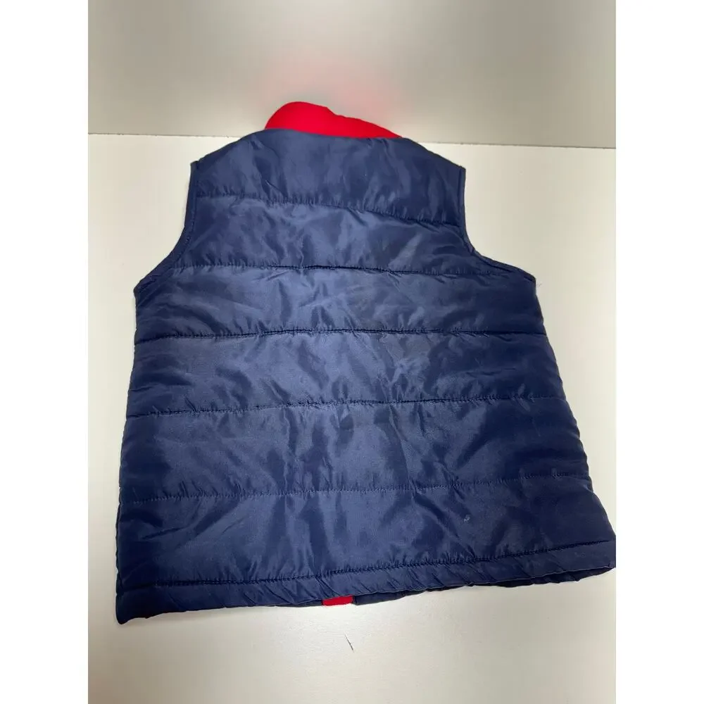 Lee Authentic Brand Toddler Vest Sz 5 Red And Black Zippered Kids